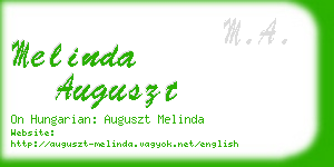 melinda auguszt business card